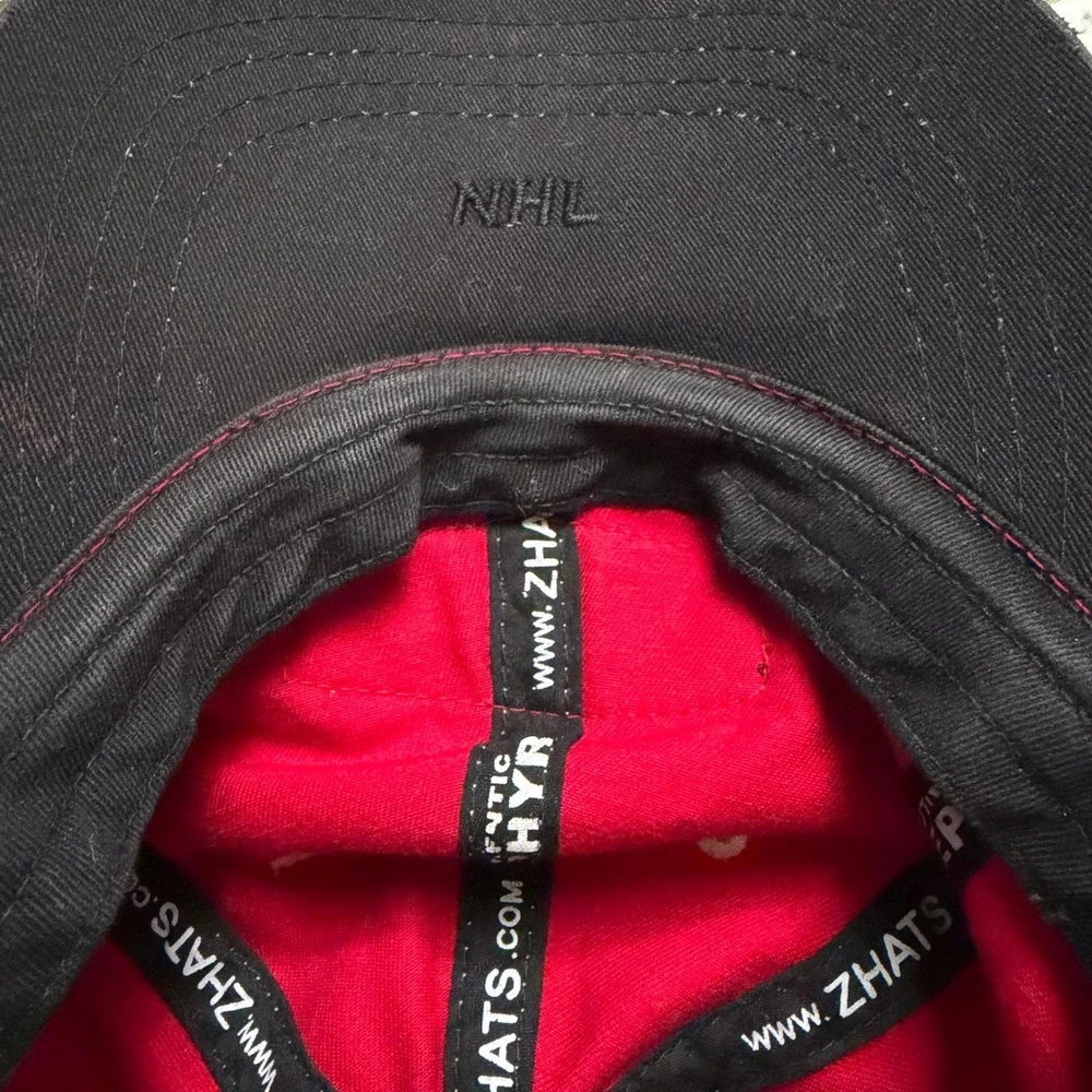 Zephyr Hat Red OS Detroit Red Wings Hockey All American Embroidered Adjustable